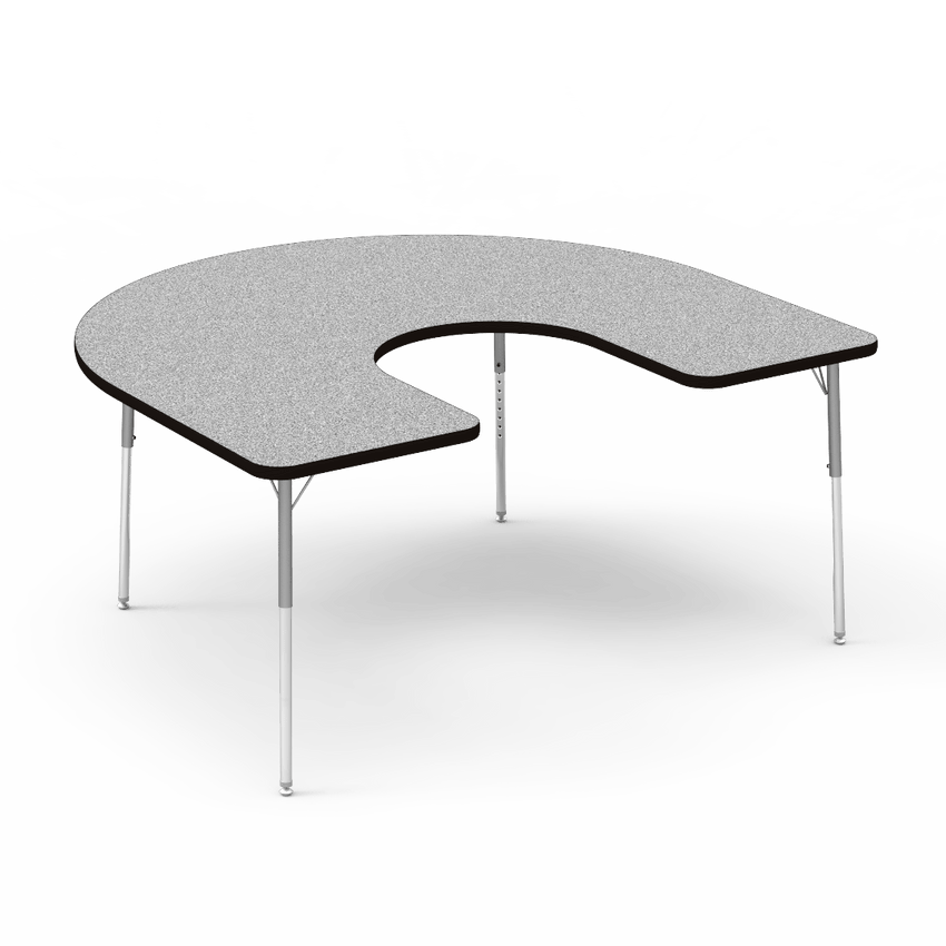 Virco 48HORSE60 - Virco 4000 Series Horseshoe Activity Table with Heavy Duty Laminate Top and Adjustable Height Legs (60"W x 66"L x 22"-30"H) - SchoolOutlet