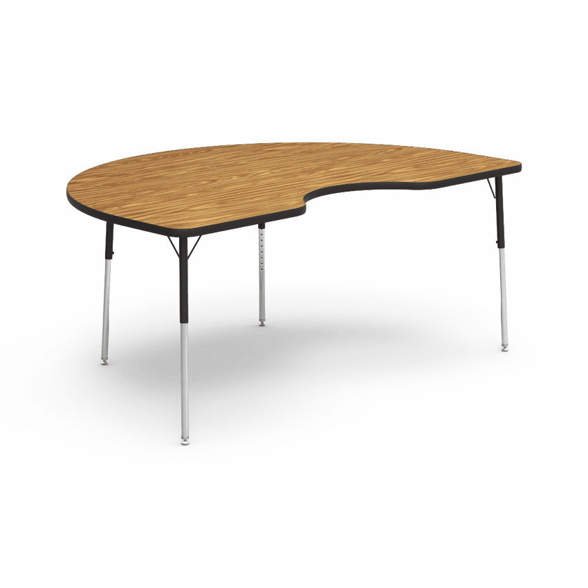 Oak top adjustable activity table