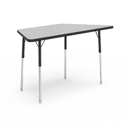 Virco 48TRAP60 - Virco 4000 Series Trapezoid Activity Table with Heavy Duty Laminate Top (30"W x 60"L x 22"-30"H)