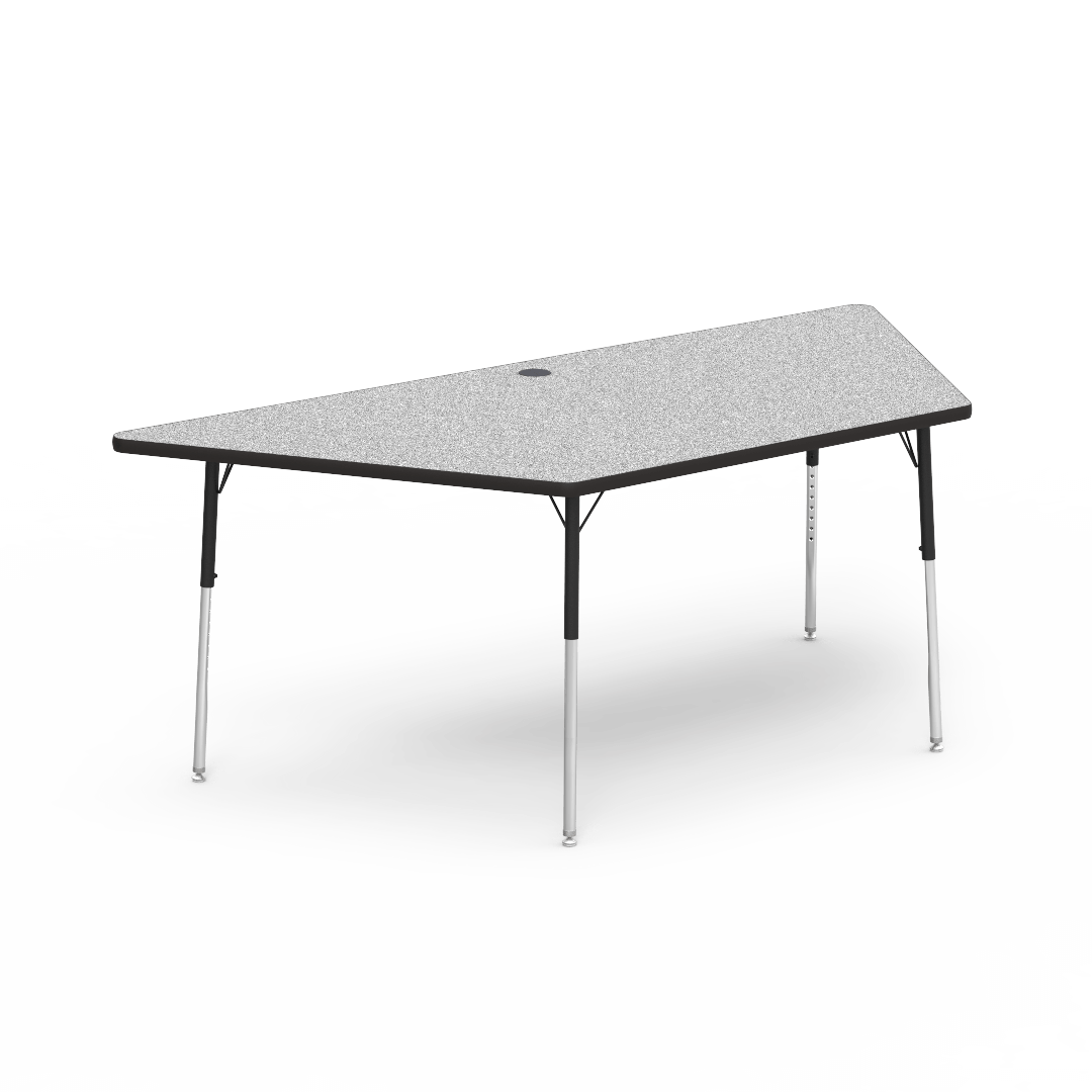 Trapezoid Activity Table with Heavy Duty Laminate Top (42"W x 84"L x 22-30"H) - SchoolOutlet