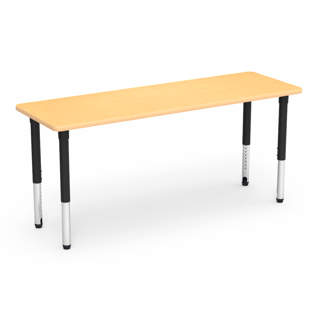 Virco 502472ADJ - 5000 Series Activity Table, 24" x 72" Rectangle Top and Adjustable Height Legs 24"-32"H - SchoolOutlet