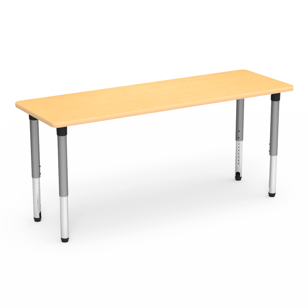 Virco 502472ADJ - 5000 Series Activity Table, 24" x 72" Rectangle Top and Adjustable Height Legs 24"-32"H - SchoolOutlet