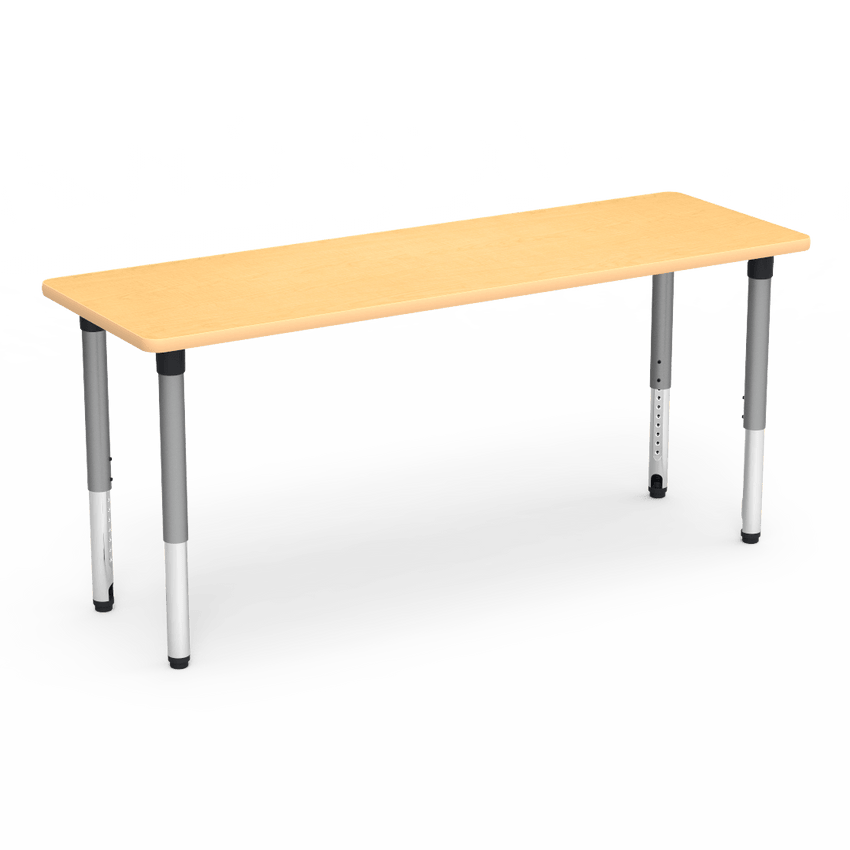 Virco 502472ADJ - 5000 Series Activity Table, 24" x 72" Rectangle Top and Adjustable Height Legs 24"-32"H - SchoolOutlet