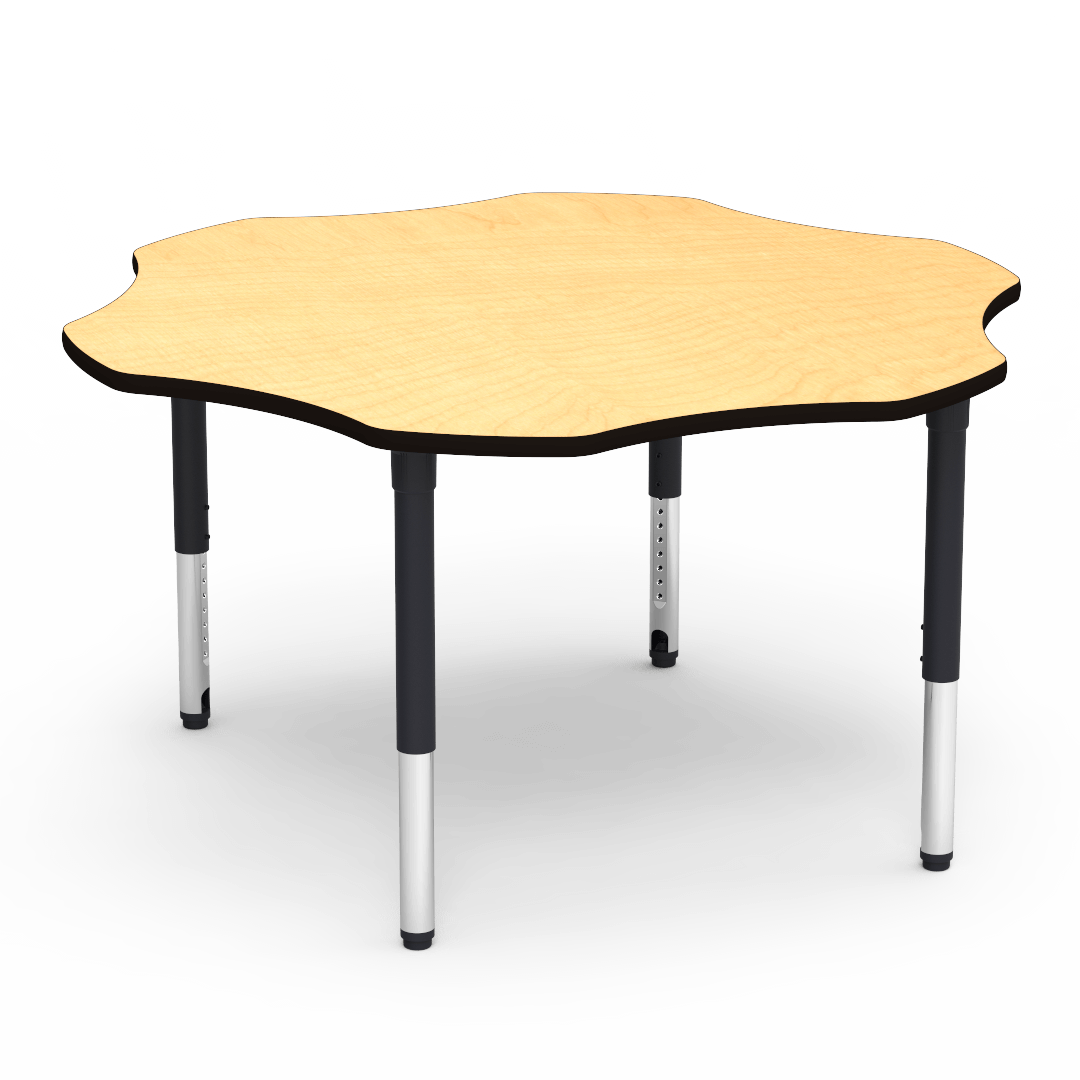 Virco 50FLOW60ADJ - 5000 Series Activity Table, 60" Flower Top (Virco 50FLOW60ADJ) - SchoolOutlet