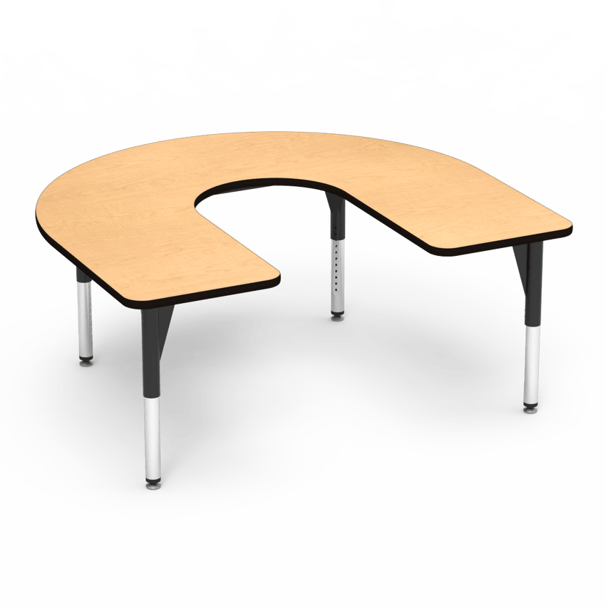 Virco 50HORSE60DCADJ - 5000 Series Activity Table, 60" x 66" Deep-Center Horseshoe Top (Virco 50HORSE60DCADJ) - SchoolOutlet