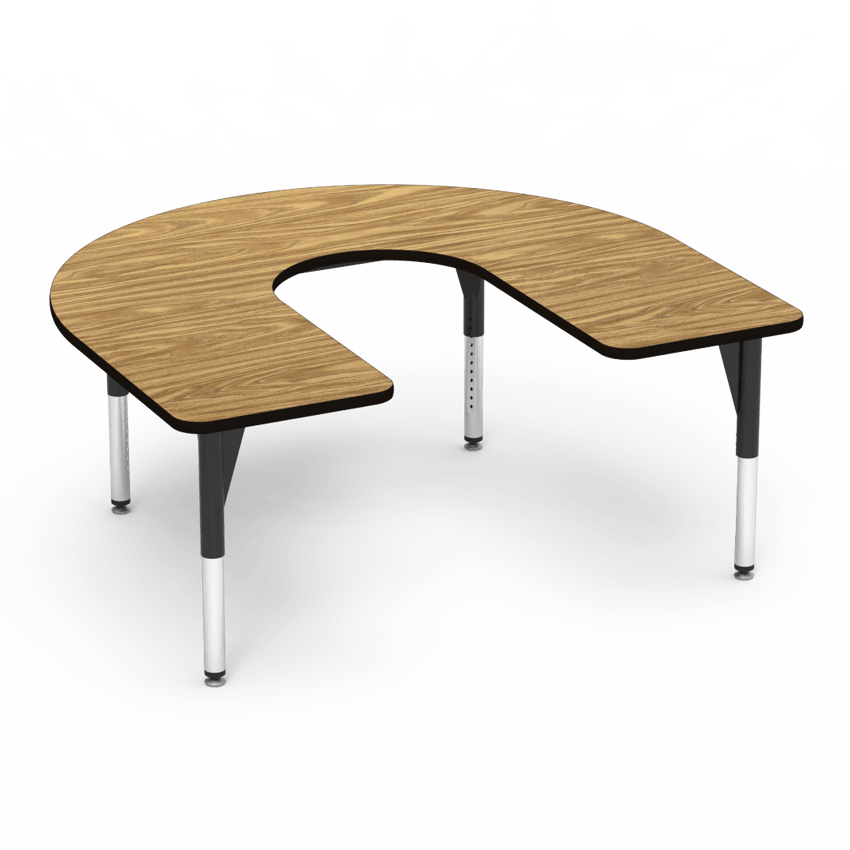 Virco 50HORSE60DCADJ - 5000 Series Activity Table, 60" x 66" Deep-Center Horseshoe Top (Virco 50HORSE60DCADJ) - SchoolOutlet