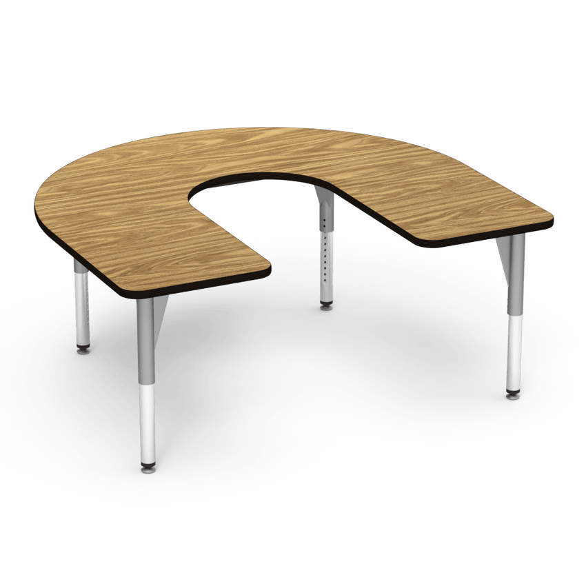 Virco 50HORSE60DCADJ - 5000 Series Activity Table, 60" x 66" Deep-Center Horseshoe Top (Virco 50HORSE60DCADJ) - SchoolOutlet