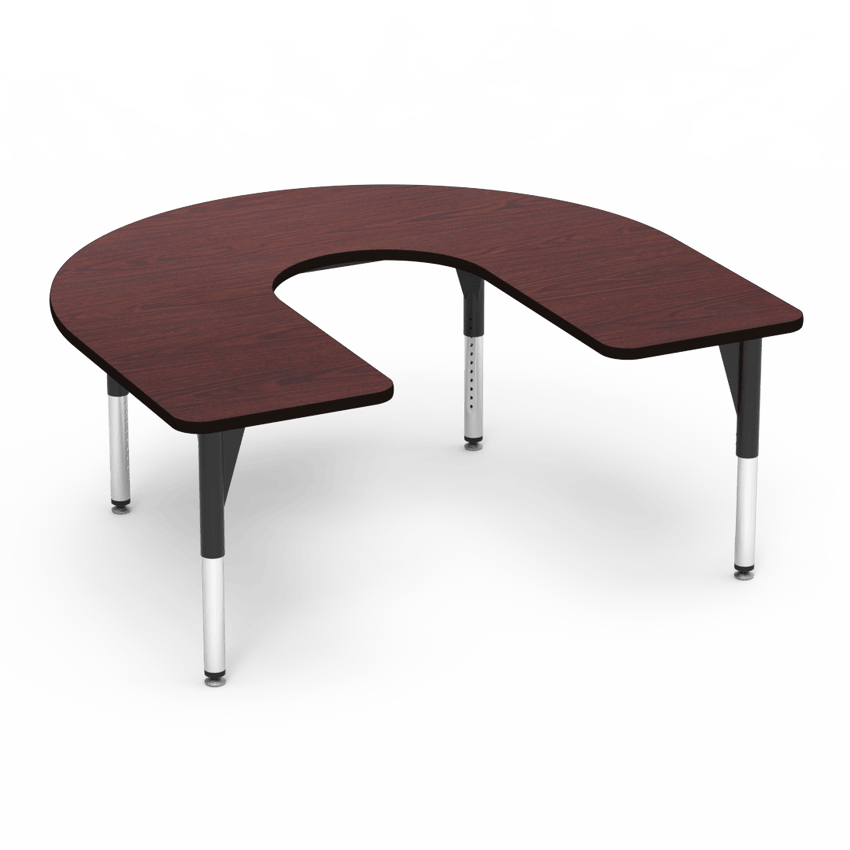 Virco 50HORSE60DCADJ - 5000 Series Activity Table, 60" x 66" Deep-Center Horseshoe Top (Virco 50HORSE60DCADJ) - SchoolOutlet