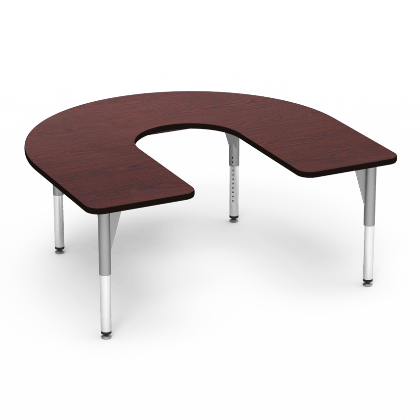 Virco 50HORSE60DCADJ - 5000 Series Activity Table, 60" x 66" Deep-Center Horseshoe Top (Virco 50HORSE60DCADJ) - SchoolOutlet