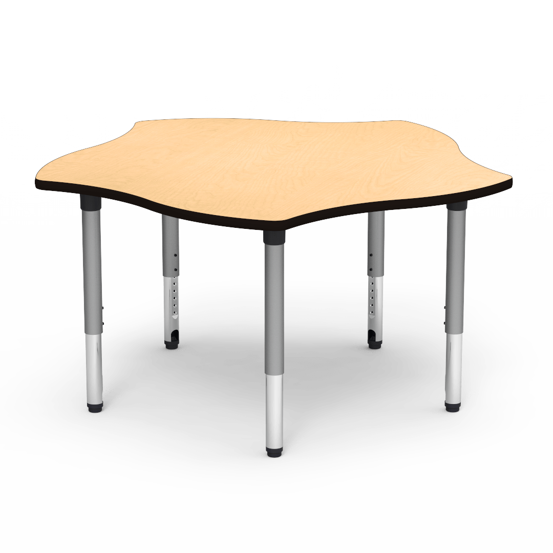 Virco 50PIN60ADJ - 5000 Series Activity Table, 60" Pinwheel Top (Virco 50PIN60ADJ) - SchoolOutlet