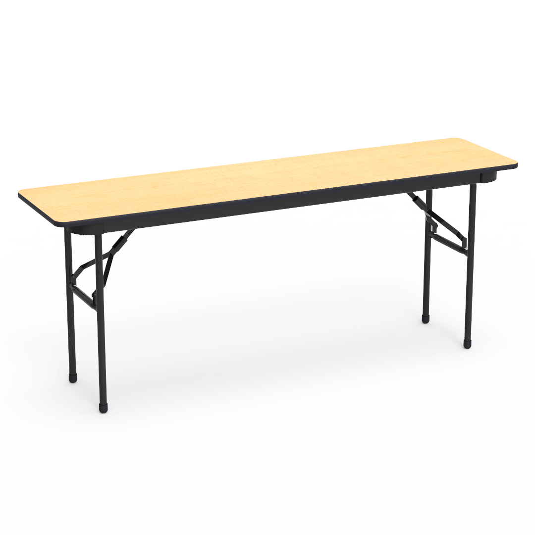 Virco 601872 - 6000 series 3/4" thick particle board folding table 18"W x 72"L - SchoolOutlet