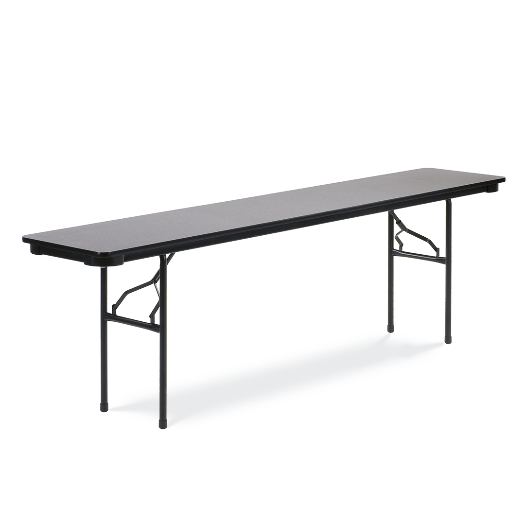 Virco 601896 - 6000 series 3/4" thick particle board folding table 18" x 96" - SchoolOutlet