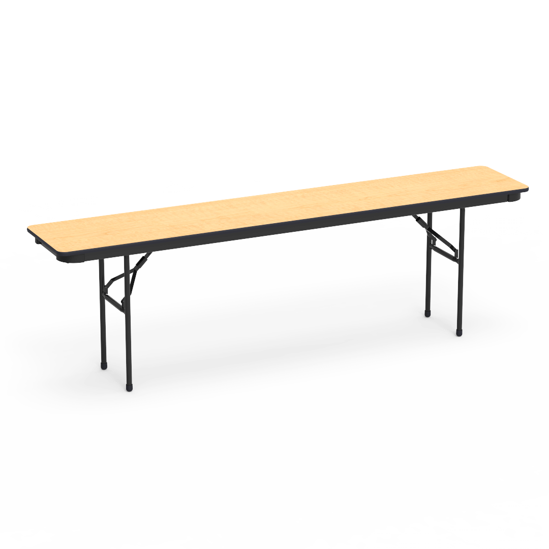 Virco 601896 - 6000 series 3/4" thick particle board folding table 18" x 96" - SchoolOutlet