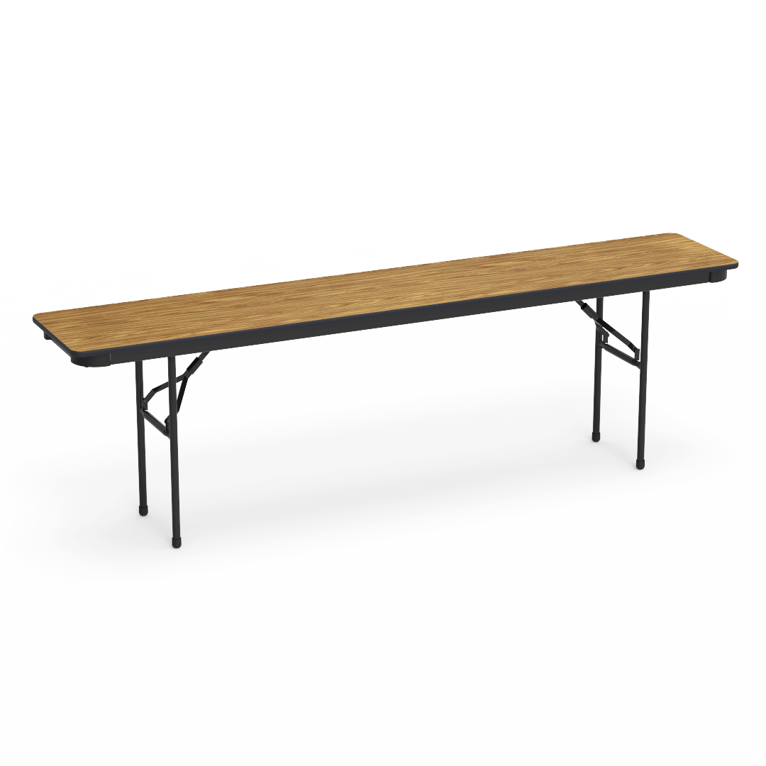 Virco 601896 - 6000 series 3/4" thick particle board folding table 18" x 96" - SchoolOutlet