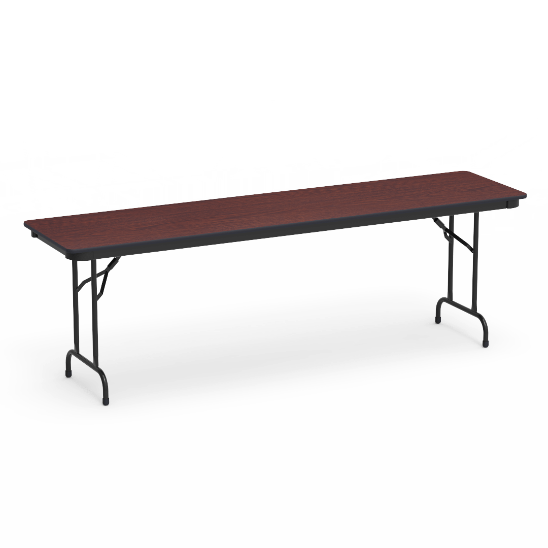 Virco 602496 - 6000 series 3/4" thick particle board folding table 24"W x 96"L x 29"H - SchoolOutlet