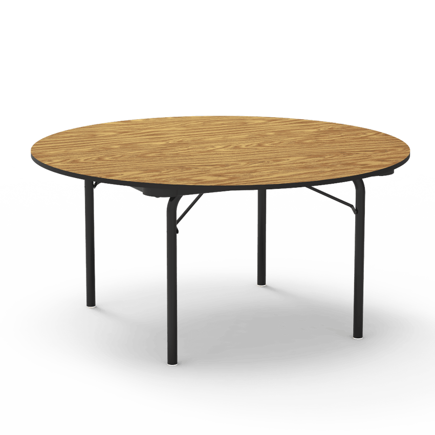 Virco 6060R - 6000 series Round 60" Diameter Folding Table, 3/4" thick particle board top - SchoolOutlet