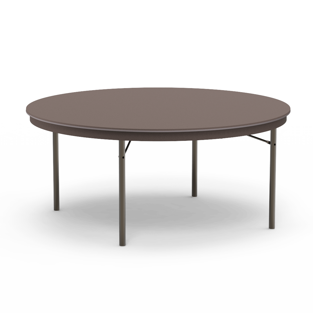 Virco 6166R - Core-a-gator, 66" Round, lightweight folding table, Commercial Quality - SchoolOutlet