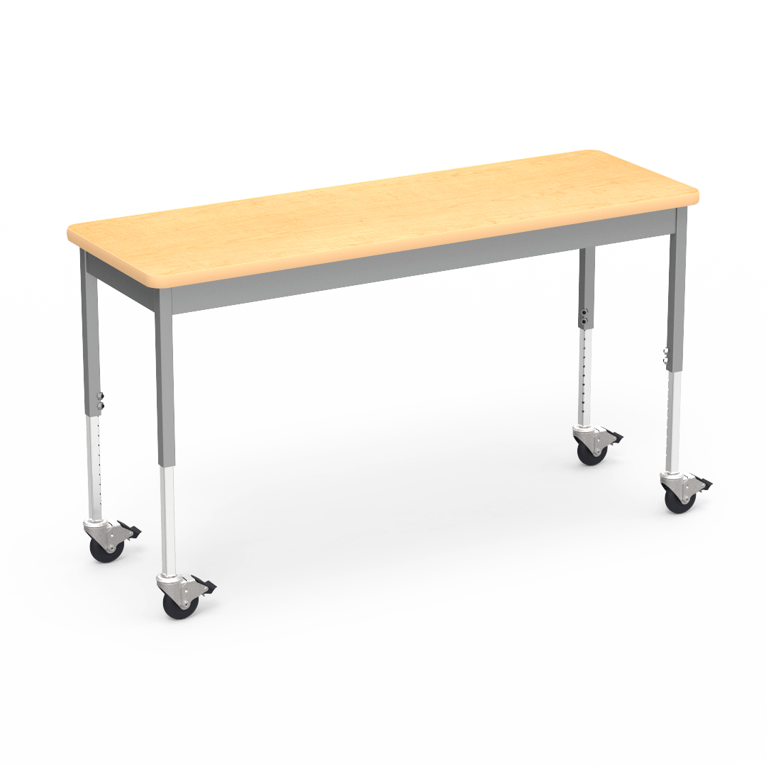 Virco 6800 Series Multi-Purpose Table w/Caster - 20"W x 60"L x 24"-34"H - SchoolOutlet