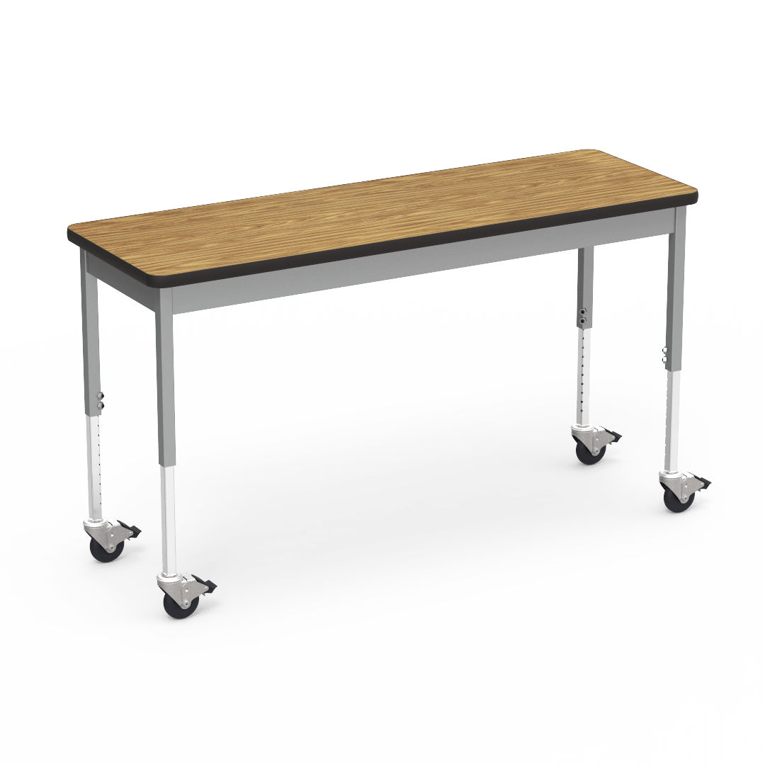 Virco 6800 Series Multi-Purpose Table w/Caster - 20"W x 60"L x 24"-34"H - SchoolOutlet