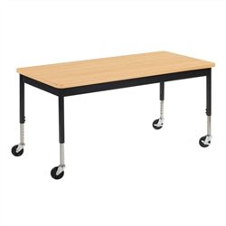 Virco 6800 Series Multi-Purpose Table w/Caster - 30"W x 60"L x 24"-34"H - SchoolOutlet