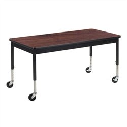 Virco 6800 Series Multi-Purpose Table w/Caster - 30"W x 60"L x 24"-34"H - SchoolOutlet