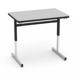 Virco 872436 - 8700 Series Computer Table - Rectangular 24" x 36", 1 1/8" Thick Laminate Top, Height Adjusts 22" - 30"