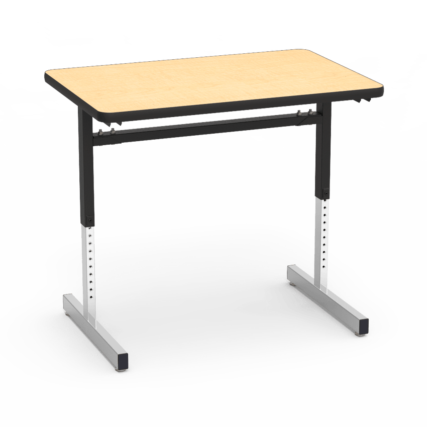 Virco 872436 - 8700 Series Computer Table - Rectangular 24" x 36", 1 1/8" Thick Laminate Top, Height Adjusts 22" - 30" - SchoolOutlet