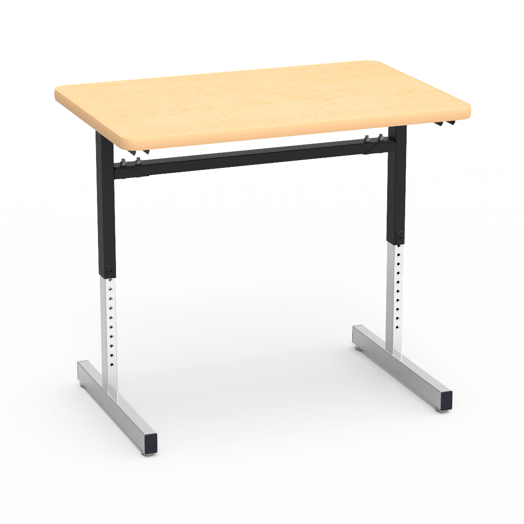 Virco 872436 - 8700 Series Computer Table - Rectangular 24" x 36", 1 1/8" Thick Laminate Top, Height Adjusts 22" - 30" - SchoolOutlet