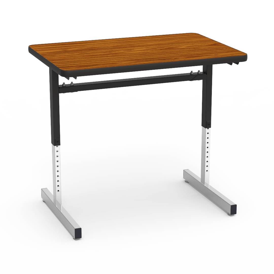 Virco 872436 - 8700 Series Computer Table - Rectangular 24" x 36", 1 1/8" Thick Laminate Top, Height Adjusts 22" - 30" - SchoolOutlet