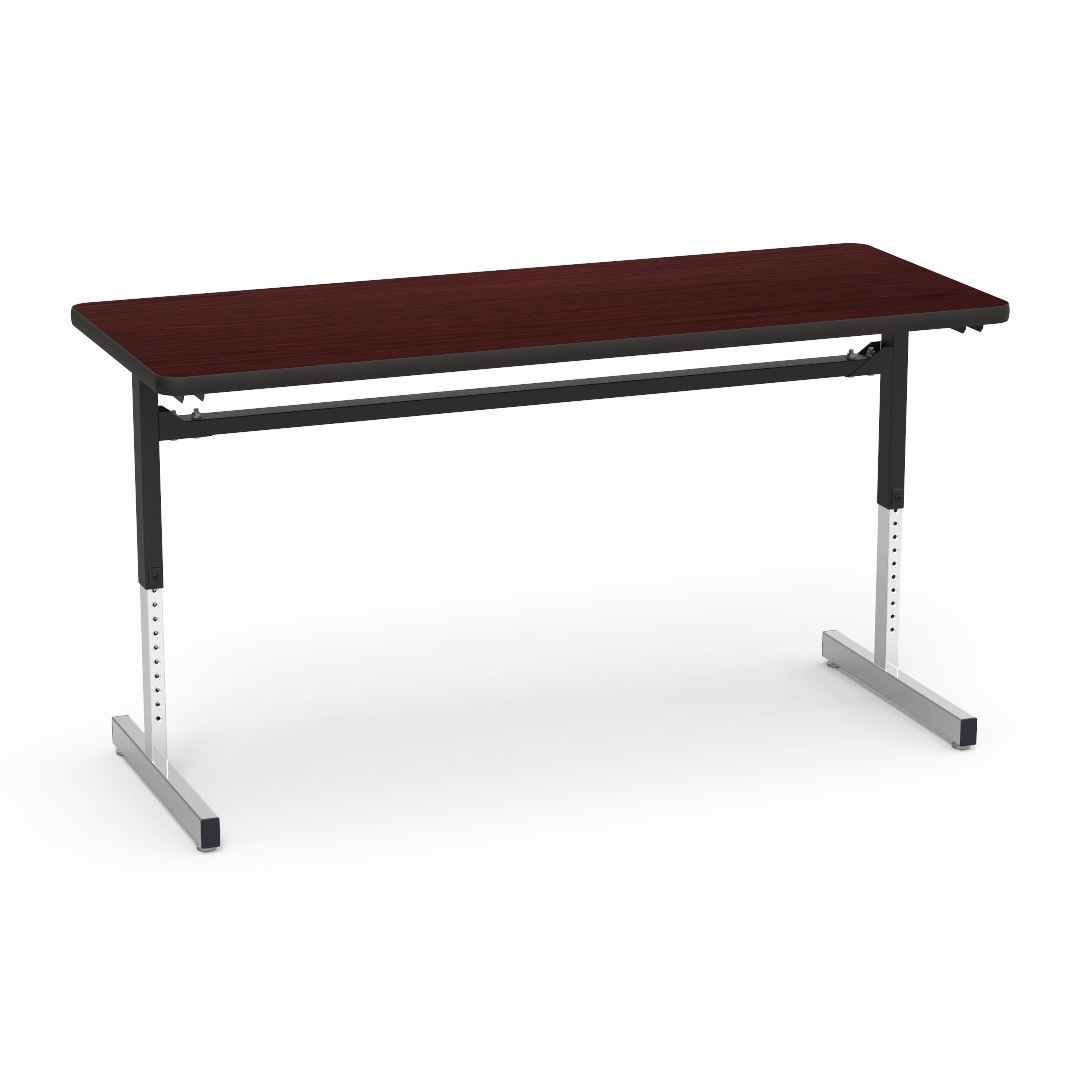 Virco 872460 - Table, 8700 series, computer table, cantilever leg, 24" x 60" x 1-1/8" high - SchoolOutlet