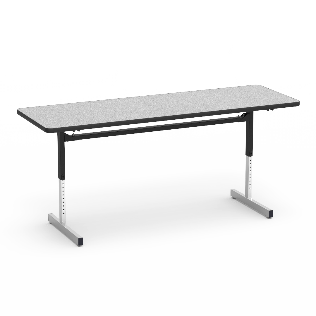 Virco 872472 - Table, 8700 series, computer table, cantilever leg, 24" x 72" x 1-1/8" high - SchoolOutlet