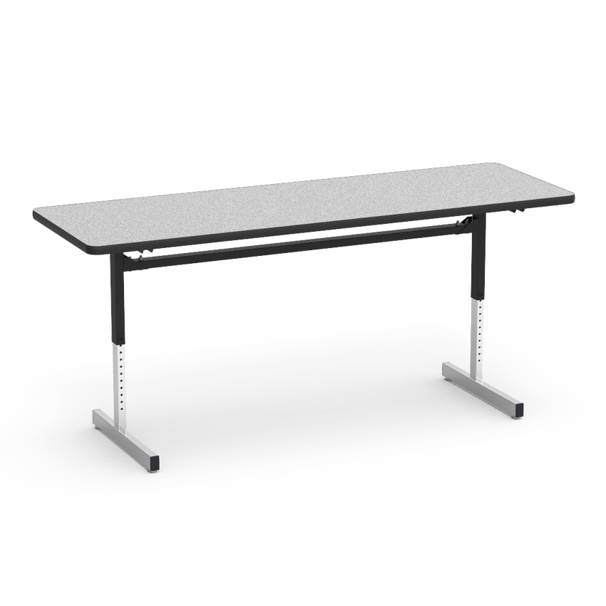 Virco 872472 - Table, 8700 series, computer table, cantilever leg, 24" x 72" x 1-1/8" high - SchoolOutlet