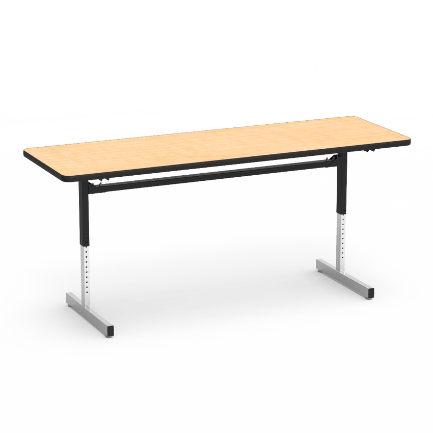 Virco 872472 - Table, 8700 series, computer table, cantilever leg, 24" x 72" x 1-1/8" high - SchoolOutlet