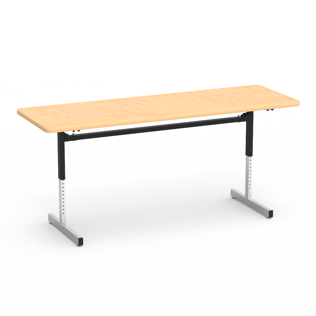 Virco 872472 - Table, 8700 series, computer table, cantilever leg, 24" x 72" x 1-1/8" high - SchoolOutlet