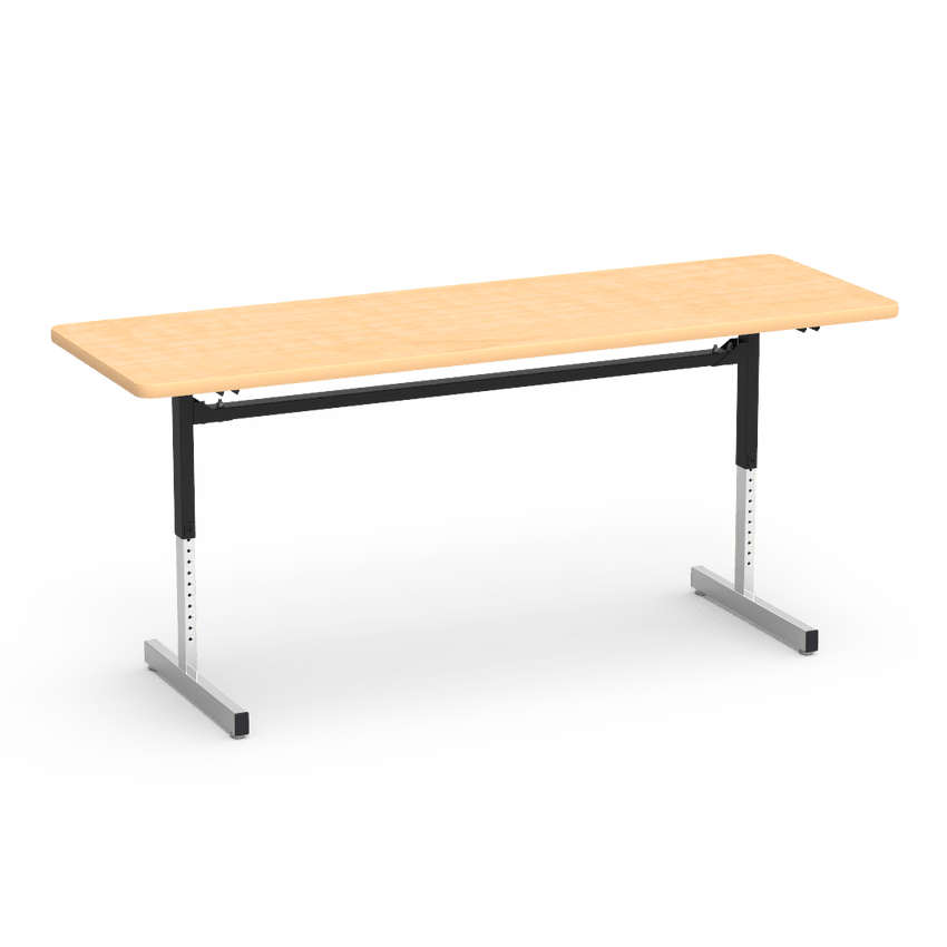 Virco 872472 - Table, 8700 series, computer table, cantilever leg, 24" x 72" x 1-1/8" high - SchoolOutlet