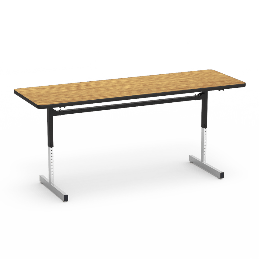 Virco 872472 - Table, 8700 series, computer table, cantilever leg, 24" x 72" x 1-1/8" high - SchoolOutlet