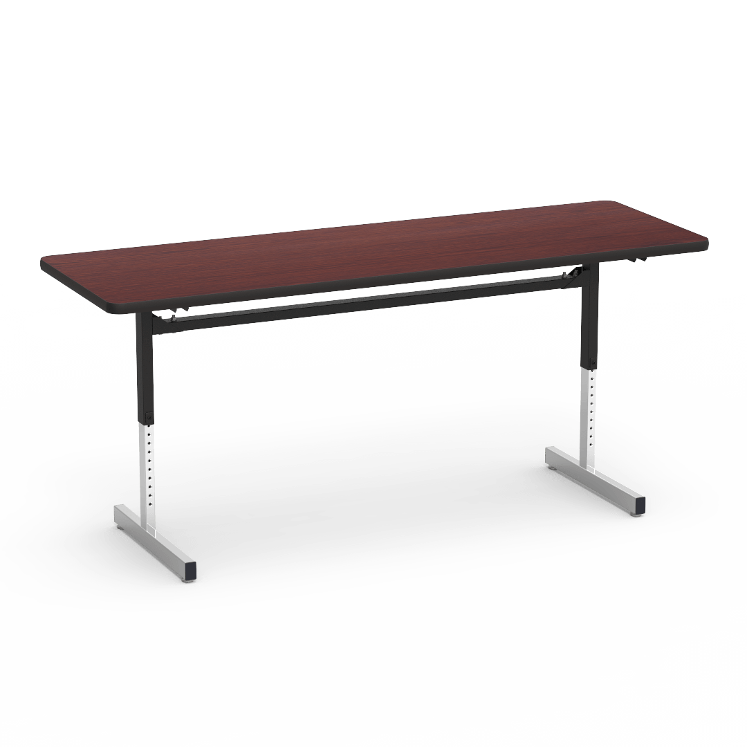 Virco 872472 - Table, 8700 series, computer table, cantilever leg, 24" x 72" x 1-1/8" high - SchoolOutlet