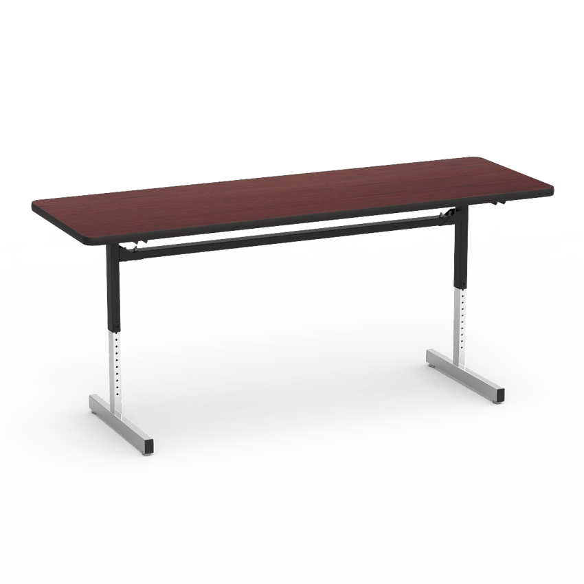 Virco 872472 - Table, 8700 series, computer table, cantilever leg, 24" x 72" x 1-1/8" high - SchoolOutlet