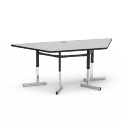 Virco 87TRAP84 - Table, 8700 series, computer table, cantilever legs, 42" x 84" trapezoid, 1-1/8" high pressure laminate particlebo ard top with backing sheet.