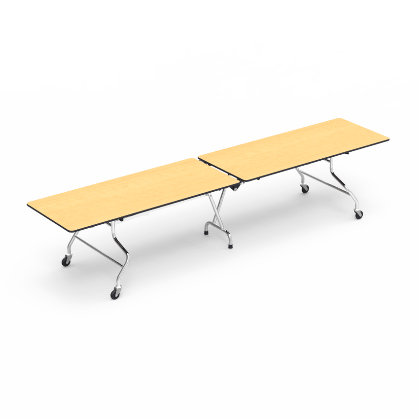 Virco MT30144AE - Mobile Folding Cafeteria Table - Sure Edge - 30"W x 12'L (Virco MT30144AE) - SchoolOutlet
