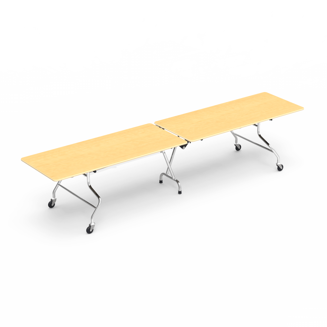 Virco MT30144AE - Mobile Folding Cafeteria Table - Sure Edge - 30"W x 12'L (Virco MT30144AE) - SchoolOutlet