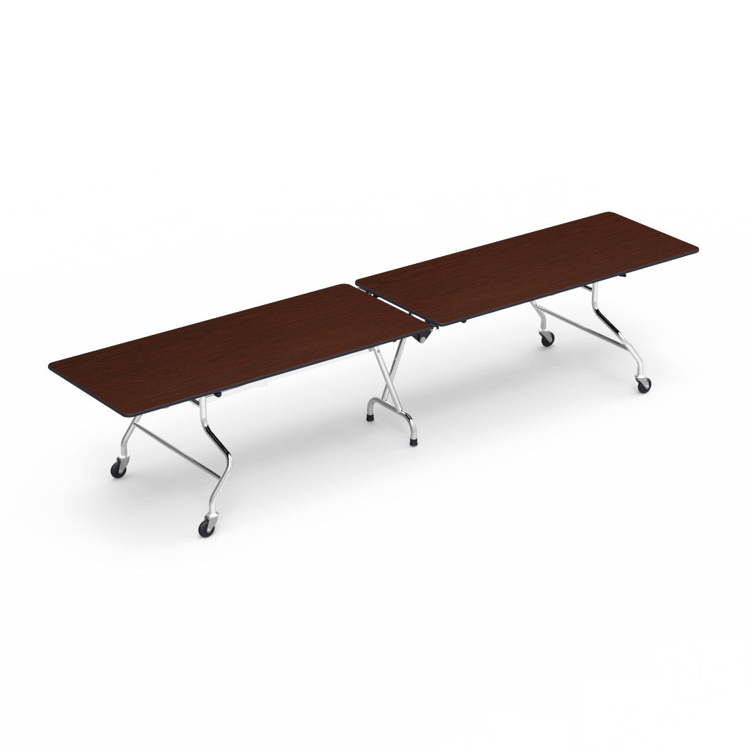 Virco MT30144AE - Mobile Folding Cafeteria Table - Sure Edge - 30"W x 12'L (Virco MT30144AE) - SchoolOutlet
