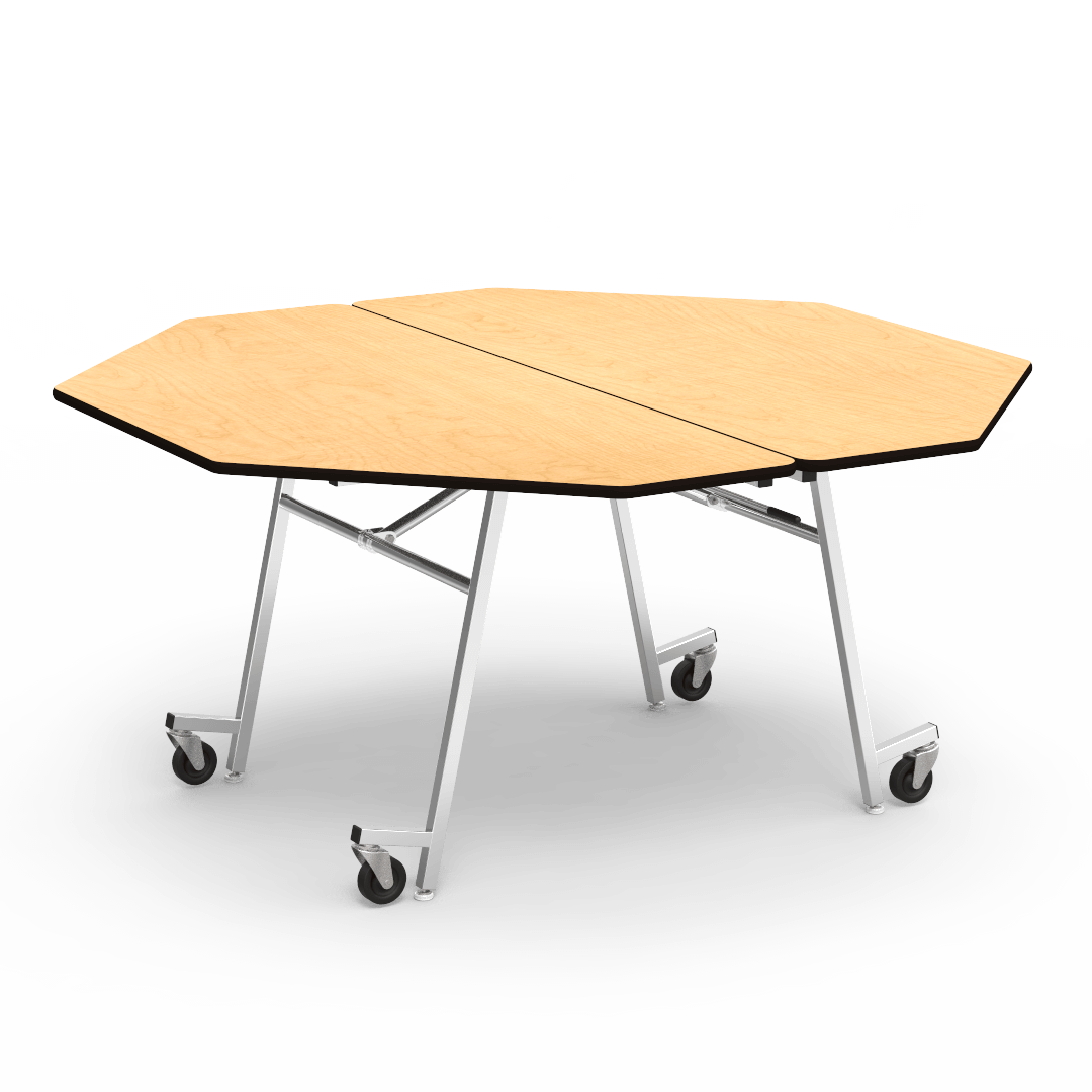 Virco MT60OCT - Octagonal Mobile Cafeteria Table - T-mold Edge - 60" Dia (Virco MT60OCT) - SchoolOutlet