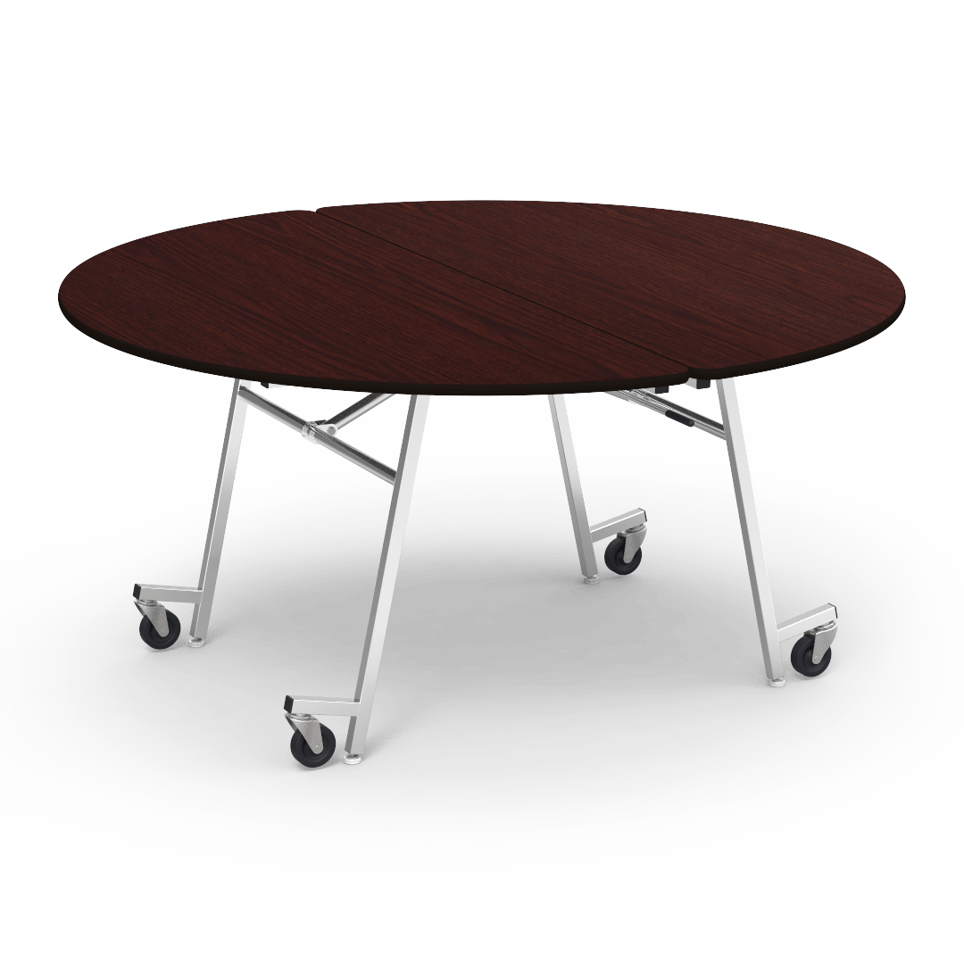 Virco MT60R - Round Mobile Folding Cafeteria Table - T-mold Edge - 60" Diameter x 29" Table Height - SchoolOutlet