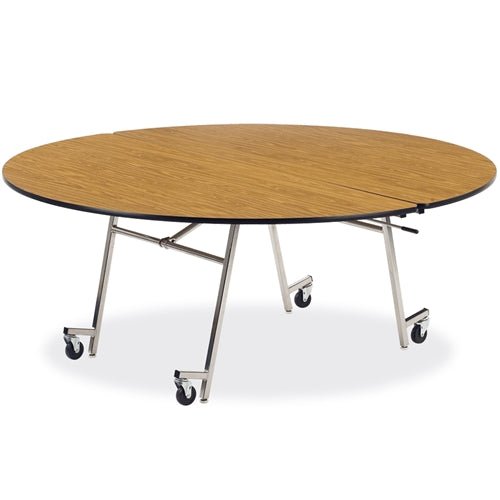 Virco MT72RAE - Round Mobile Folding Cafeteria Table - Sure Edge - 72" Dia (Virco MT72RAE) - SchoolOutlet