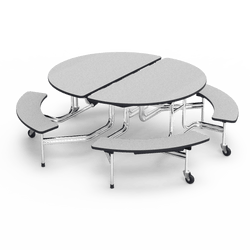 Virco MTBO17295 Oval Mobile Bench Table - T-mold Edge - 82"L x 77"W (Virco MTBO17295)