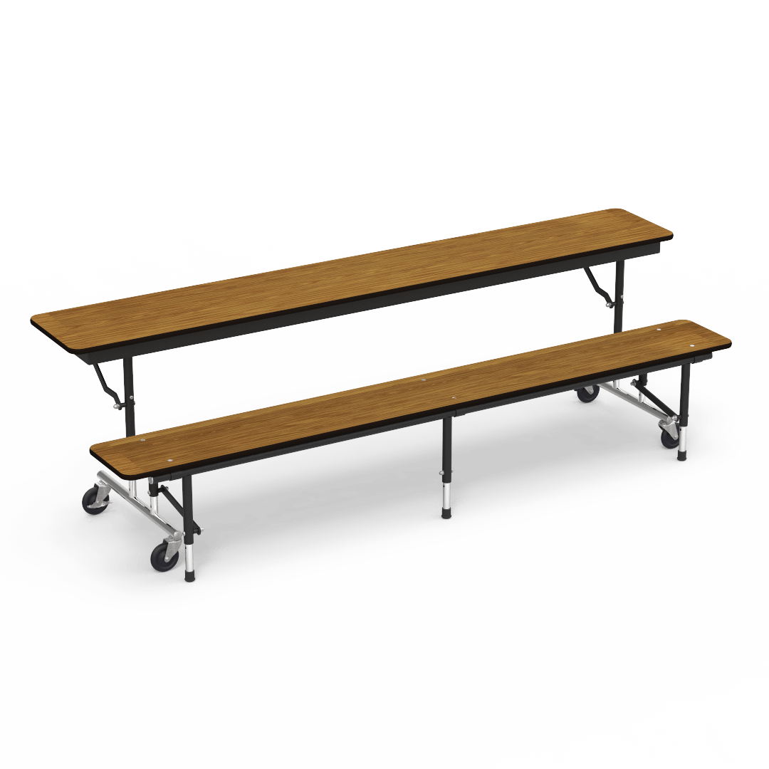 Virco MTC8 - 8 Foot Convertible Bench Table - T-mold Edge (Virco MTC8) - SchoolOutlet