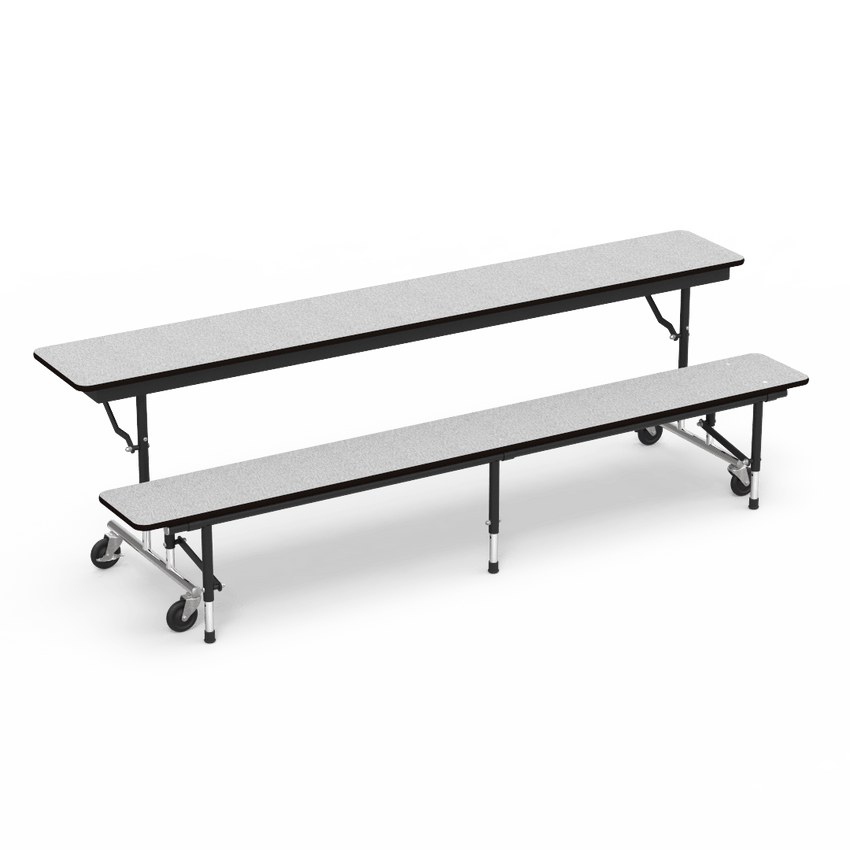 Virco MTC8AEBG - 8 Foot Convertible Bench Table - Sure Edge + Ganging Device - SchoolOutlet