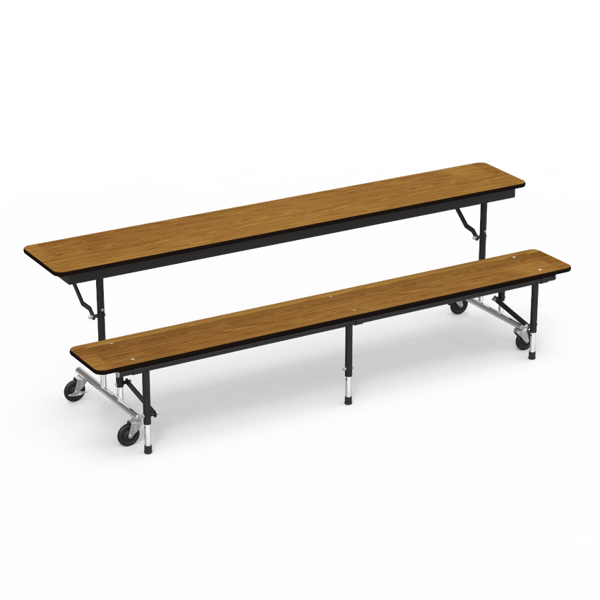 Virco MTC8AEBG - 8 Foot Convertible Bench Table - Sure Edge + Ganging Device - SchoolOutlet