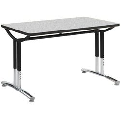 Virco TE30608DADJ - Virco TEXT Series Table, 30" x 60" x 1-1/8" Top, Adjustable-Height Legs 26"-34"H - SchoolOutlet